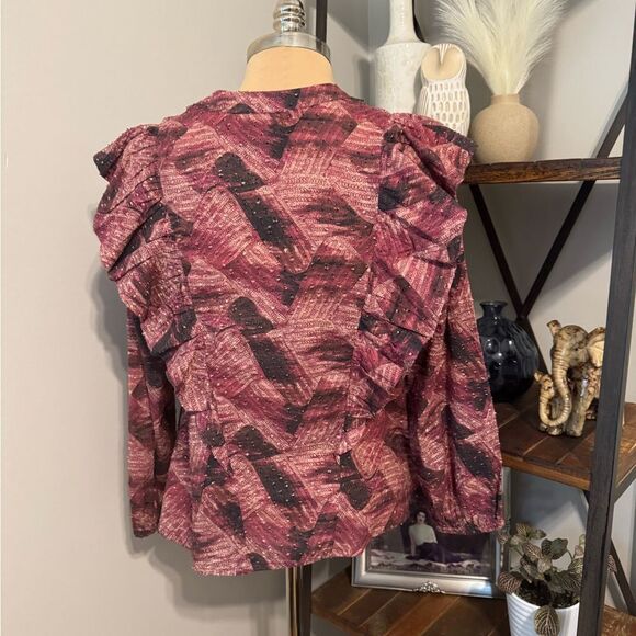 CHUFY Forever Patagonia Collection Eva Blouse Garnet Rose Women’s SIZE SMALL - Picture 4 of 12